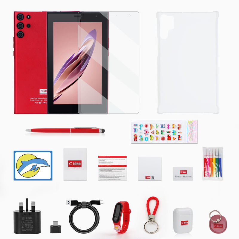 C idea Android 12 System Business 7 Inch Tablet PC Wspierający Bluetooth Podwójna karta połączeń z klawiaturą CM522