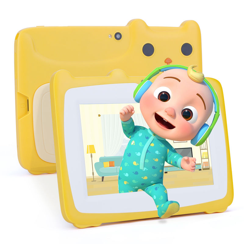 C Idea 7 Inch Kids Tablety z ekranem dotykowym Podwójne kamery Wysokiej Definicji Ekran 2+32G Żółty