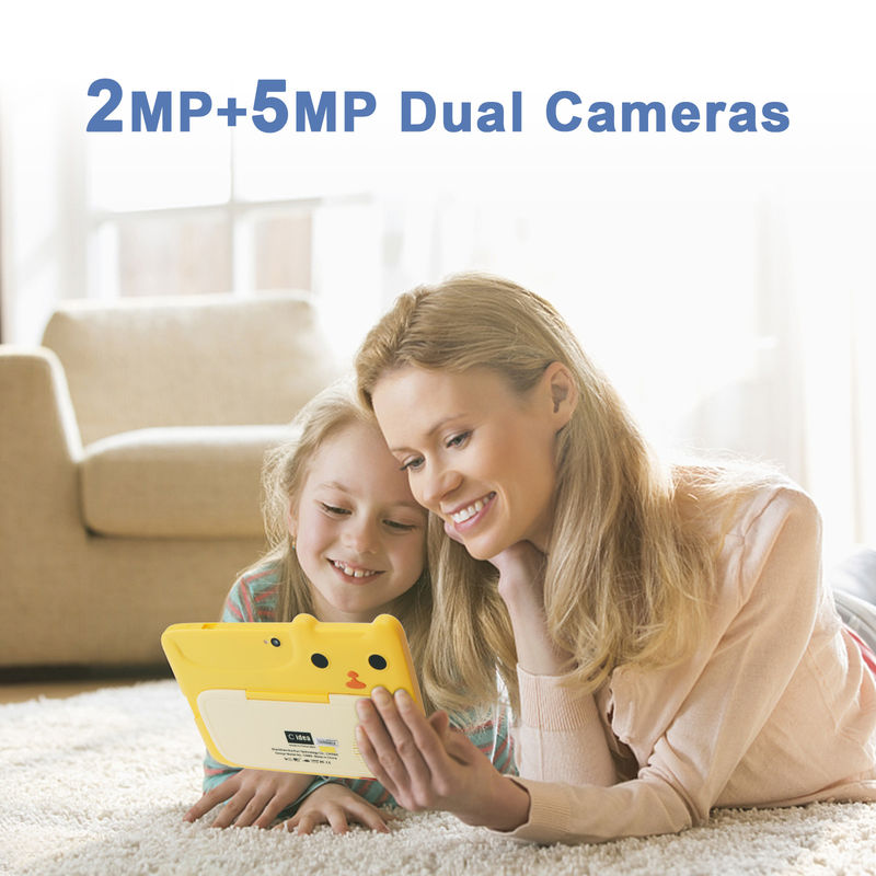 C Idea 7 Inch Kids Tablety z ekranem dotykowym Podwójne kamery Wysokiej Definicji Ekran 2+32G Żółty