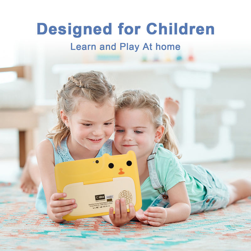 C Idea 7 Inch Kids Tablety z ekranem dotykowym Podwójne kamery Wysokiej Definicji Ekran 2+32G Żółty