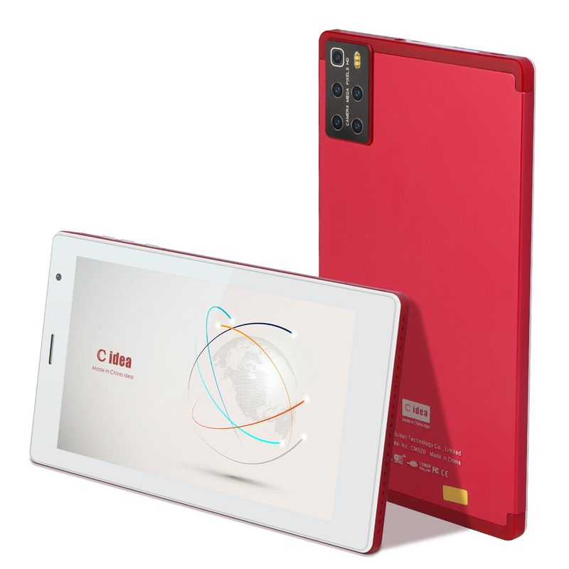 C idea Przenośny i wygodny w użyciu 7 cali tablet z ekranem dotykowym z wysoką rozdzielczością CM520 (czerwony)