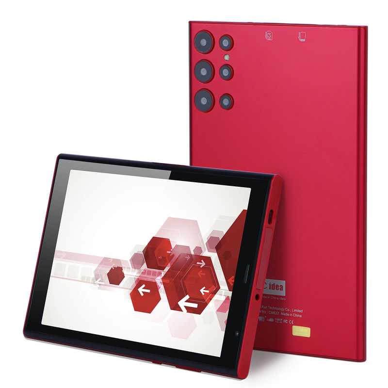 C idea Wi-Fi 8 Inch Tablet PC Z Dużą Żywotnością Baterii 8000mAh 512GB Przechowywanie Dual 5MP + 8MP Kamera CM822 (Czerwony)