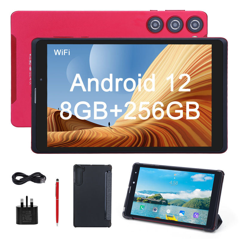 C idea Android 8 Inch Tablet PC 256GB Duża pojemność Przechowywanie 5MP + 8MP Kamery 8000mAh Żywotność baterii Czytanie CM835 Czerwony