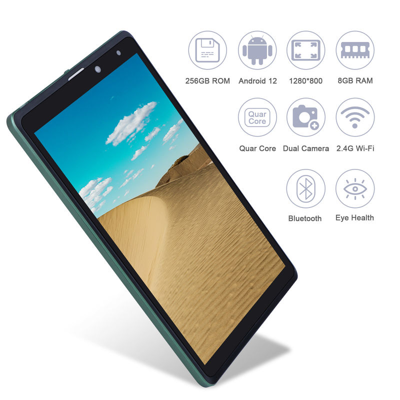 C idea Sim Support Green Tablet PC 8GB RAM 256GB ROM 800x1280 IPS Tablet z wyświetlaczem ekranu HD z obudową CM835