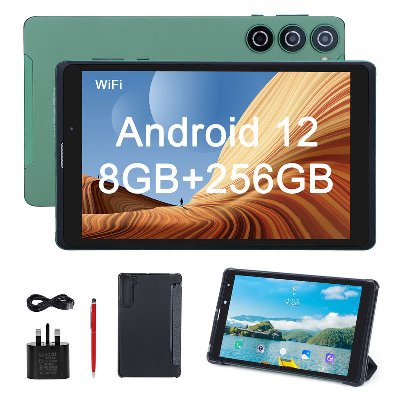 C idea Sim Support Green Tablet PC 8GB RAM 256GB ROM 800x1280 IPS Tablet z wyświetlaczem ekranu HD z obudową CM835