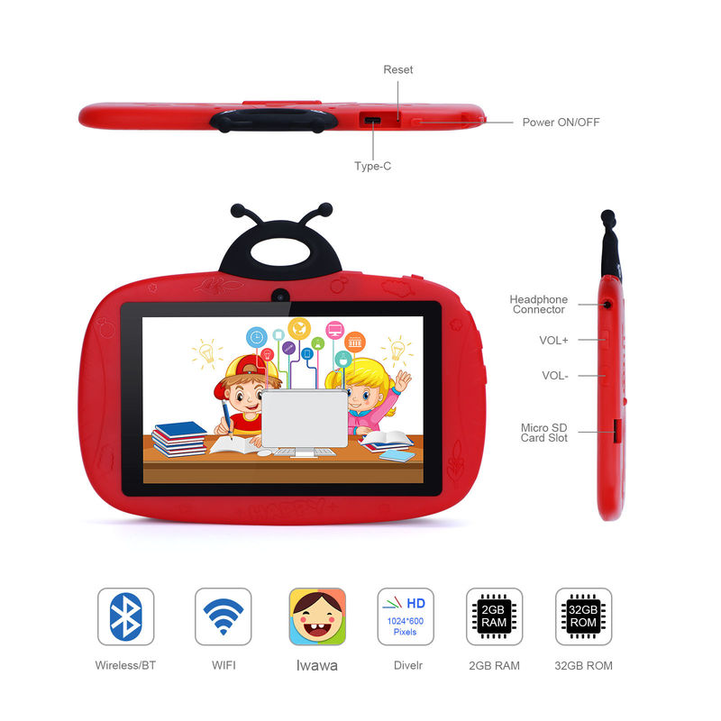 C Idea Tablet Wi-Fi dla dzieci 7 cali Smart Tablet PC dla niemowląt z przypadkiem CM76