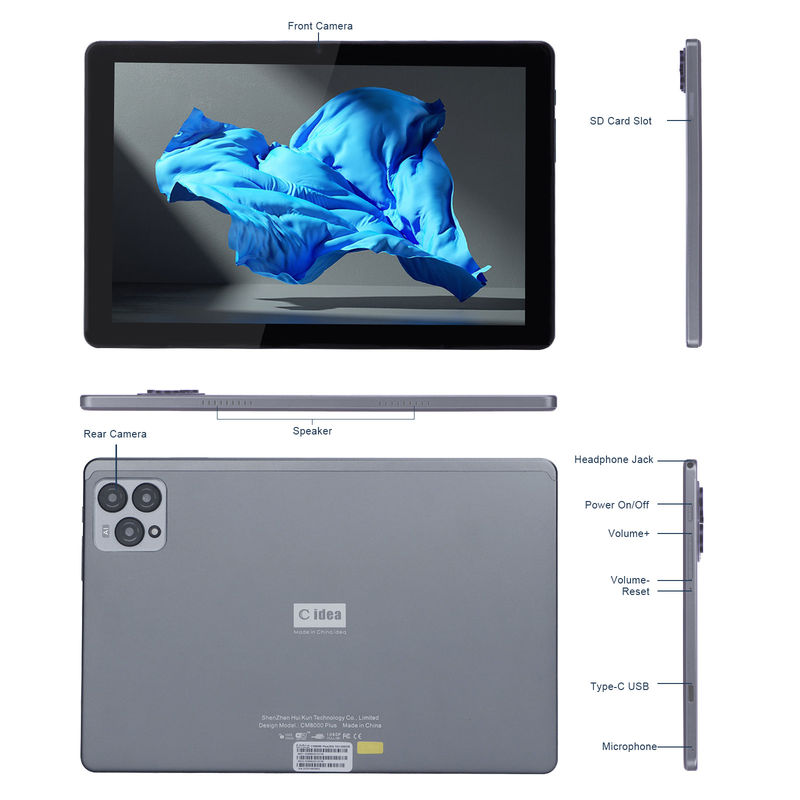 C Idea 10 cali Android 12 Tablet 8GB RAM 256GB ROM Model CM8000PLUS Szary