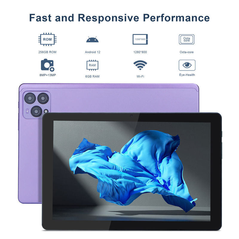 C Idea 10 cali Android 12 Tablet 8GB RAM 256GB ROM Model CM8000PLUS Fioletowy
