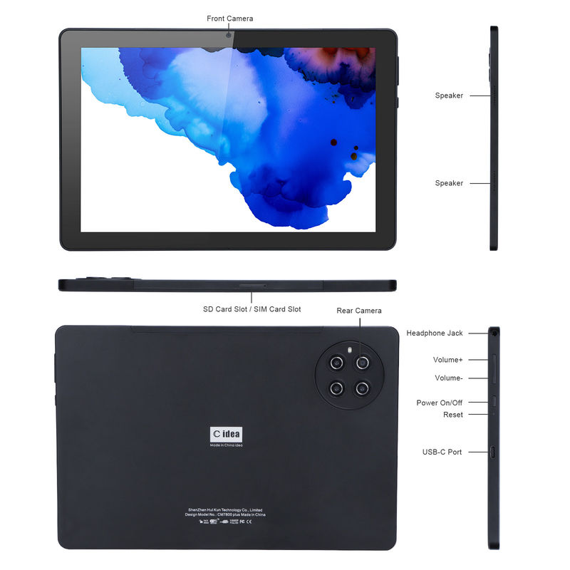 C Idea 9,7 cala Android 12 Tablet 8 GB RAM 512 GB ROM Model CM7800 Czarny