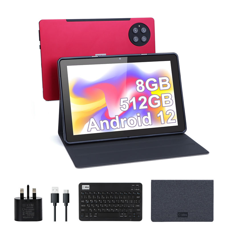 C Idea 9,7 cala Android 12 Tablet 8 GB RAM 512 GB ROM Model CM7800 Czerwony