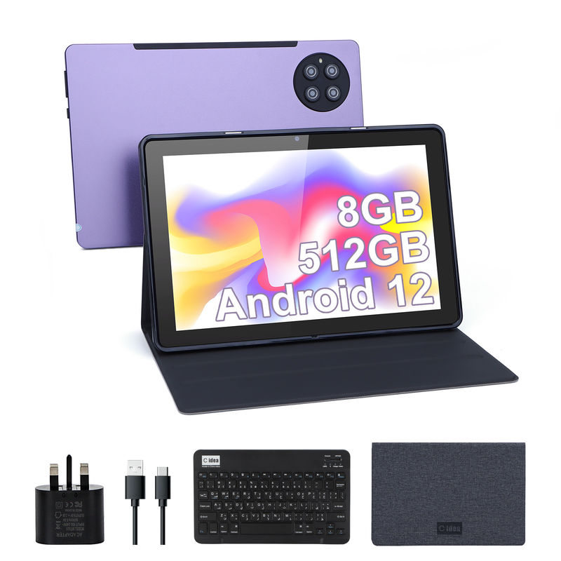 C Idea 9,7 cala Android 12 Tablet 8 GB RAM 512 GB ROM Model CM7800 Purple