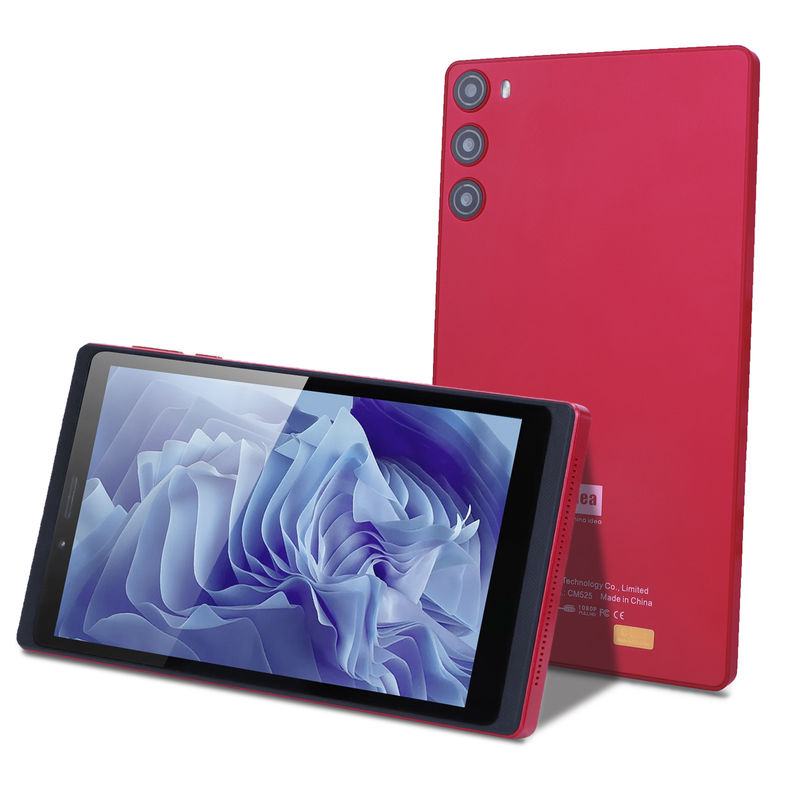 C Idea 7 Inch Tablet 6GB RAM 128GB ROM Z SIM Android Tablet PC dla studentów CM525 Czerwony