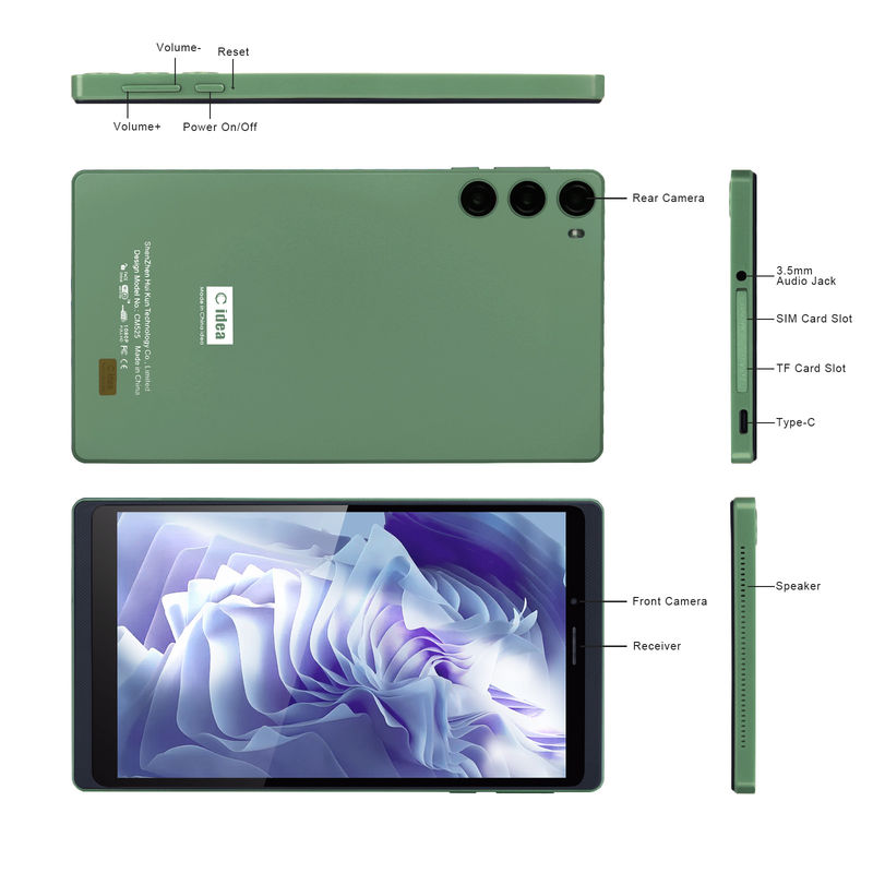 C Idea 7 cali Tablet z ekranem dotykowym z SIM dla studentów CM525 Zielony