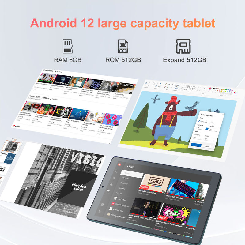 C idea 9 cali Tablet Android 12 8GB RAM 512GB ROM 5MP+8MP Tablet z podwójnym aparatem WIFI z SIM CM915 (zielony)