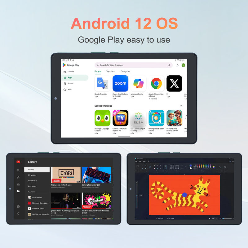 C idea 9 cali Tablet Android 12 8GB RAM 512GB ROM 5MP+8MP Tablet z podwójnym aparatem WIFI z SIM CM915 (zielony)