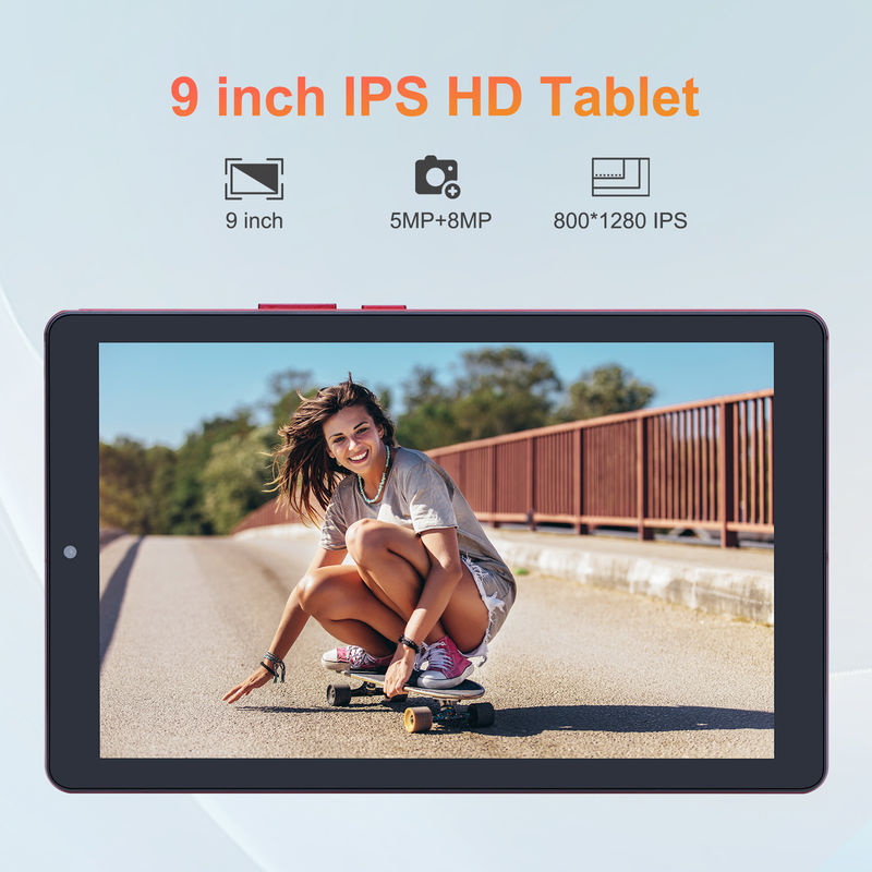 C Idea 9 cali Android 12 Tablet 8GB RAM 512GB ROM 5MP+8MP Podwójny aparat WIFI Tablet z SIM CM915 (czerwony)