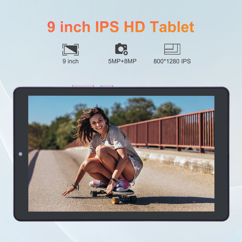 C Idea 9 cali Tablet Android 12 8GB RAM 512GB ROM 5MP+8MP Tablet z podwójnym aparatem WIFI z SIM CM915 (Różowy)