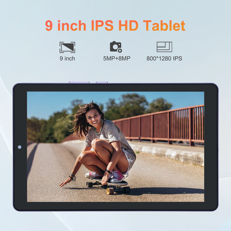 C idea 9 cali Android 12 Tablet 8GB RAM 512GB ROM 5MP + 8MP Podwójny aparat WIFI Tablet z SIM CM915 (Fiolet)