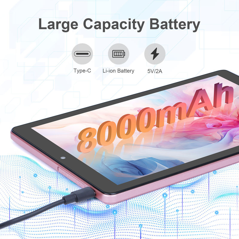 C idea 9 Inch Tablet PC WIFI 2.4G/5G 800x1280 IPS Screen Android Tablet Telefon Wsparcie połączeń z podwójnym aparatem ((Różowy)