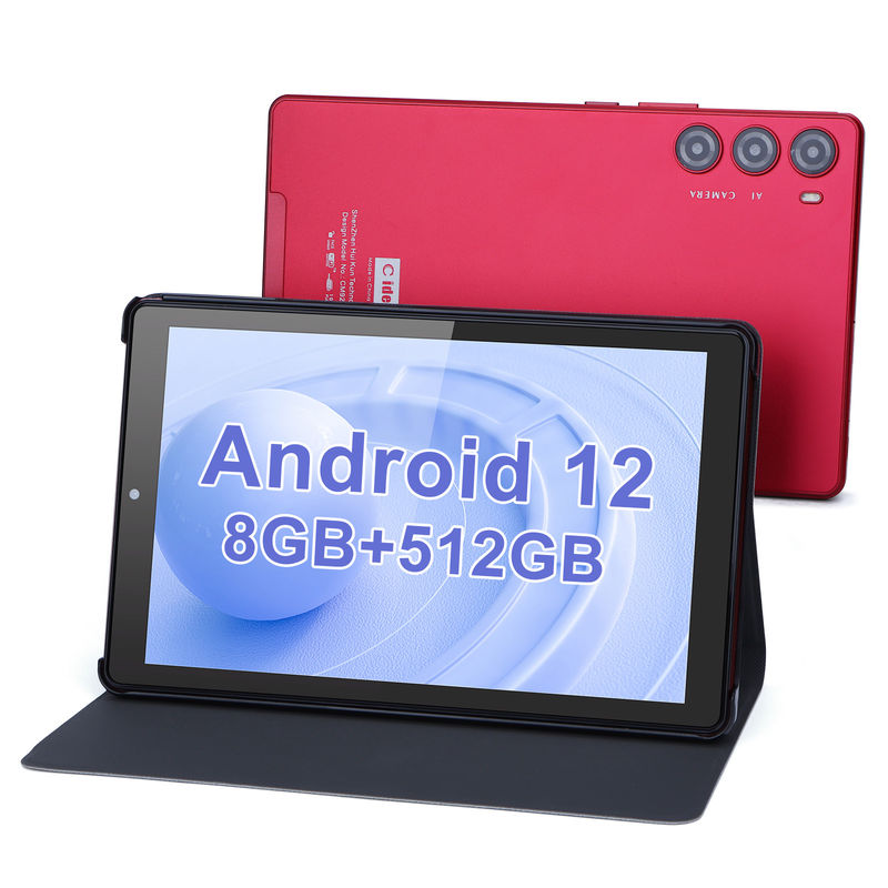C idea 9 Inch Tablet PC WIFI 2.4G/5G 800x1280 IPS Screen Android Tablet Telefon wsparcie połączenia z podwójnym aparatem ((Czerwony)