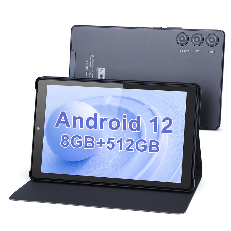 C idea 9 Inch Tablet PC WIFI 2.4G/5G 800x1280 IPS Screen Android Tablet Telefon wsparcie połączenia z podwójnym aparatem ((Szary)