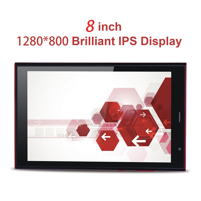 C idea 8 cali Tablet Android PC 8GB RAM 512GB ROM Quad Core 800*1280 HD Tablety z WIFI/SIM Card CM822 (czerwony)