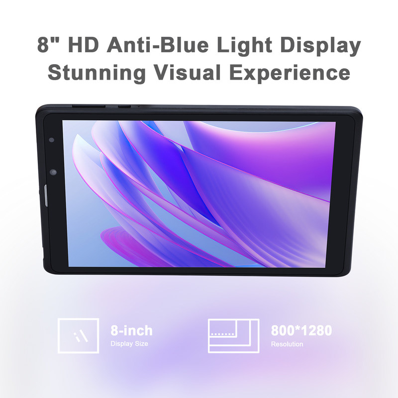 C idea 8 cali Android Tablet Pc Producent z Androidem 12 Quad Core 8GB+512GB Przechowywanie IPS HD Display CM835 ((czarny)