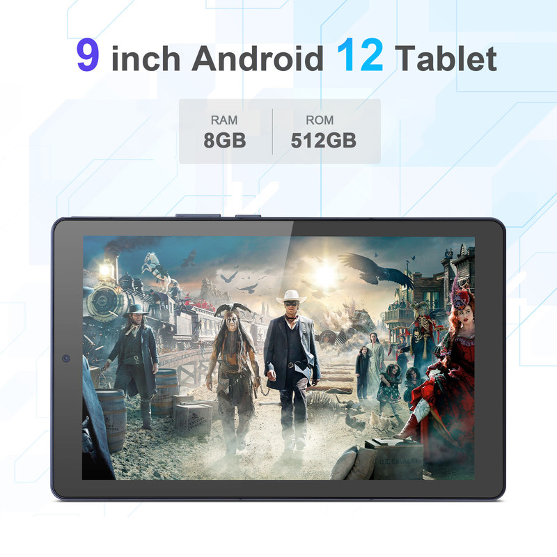 C idea 9 Inch Tablet PC WIFI 2.4G/5G 800x1280 IPS Screen Android Tablet Telefon wsparcie połączenia z podwójnym aparatem ((Szary)