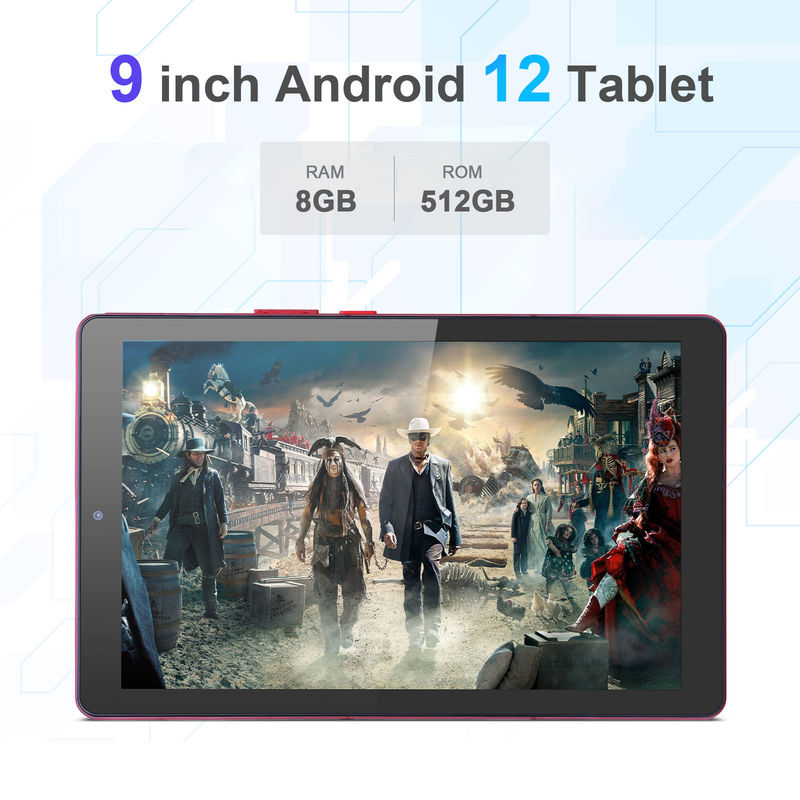 C idea 9 Inch Tablet PC WIFI 2.4G/5G 800x1280 IPS Screen Android Tablet Telefon wsparcie połączenia z podwójnym aparatem ((Czerwony)