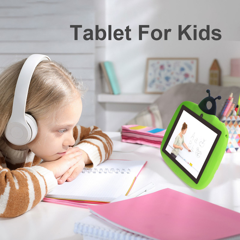 C idea Dual Camera Wi-Fi 7 Inch Tablet PC Android Kids For Toddler Learning 128GB z Case/ Kids App CM75 (zielony)