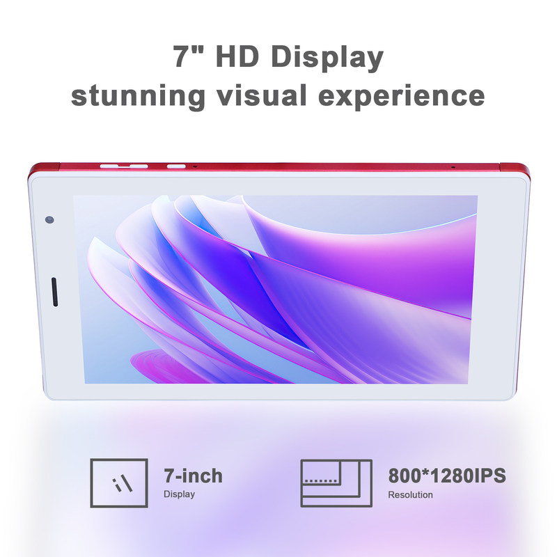 C idea 7 cali Android Smart Tablety 8+512GB Quad Core WiFi Tablety HD Ekran dotykowy CM513 ((czerwony)