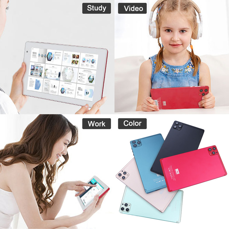 C idea 7 cali Android Smart Tablety 8+512GB Quad Core WiFi Tablety HD Ekran dotykowy CM513 ((czerwony)