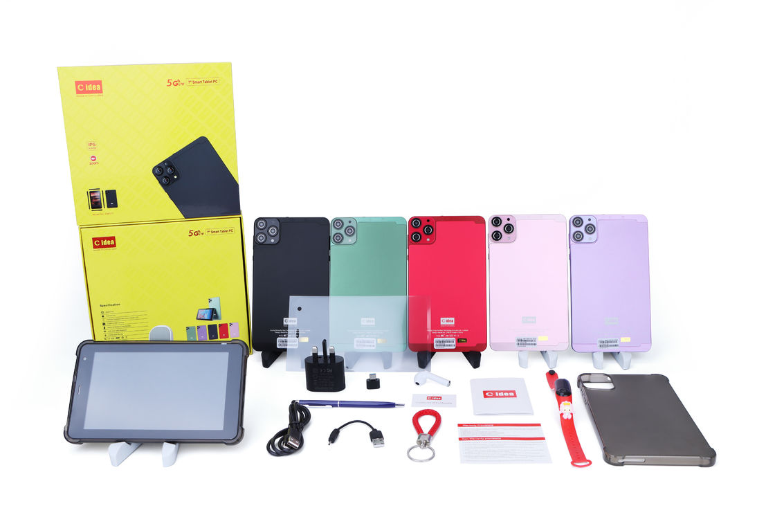 C idea 7 Inch Tablet PC z 6+128GB Przechowywanie 5+8MP 1024*600 Ekran dotykowy Android 12 Portable Tablet for Teens CM515