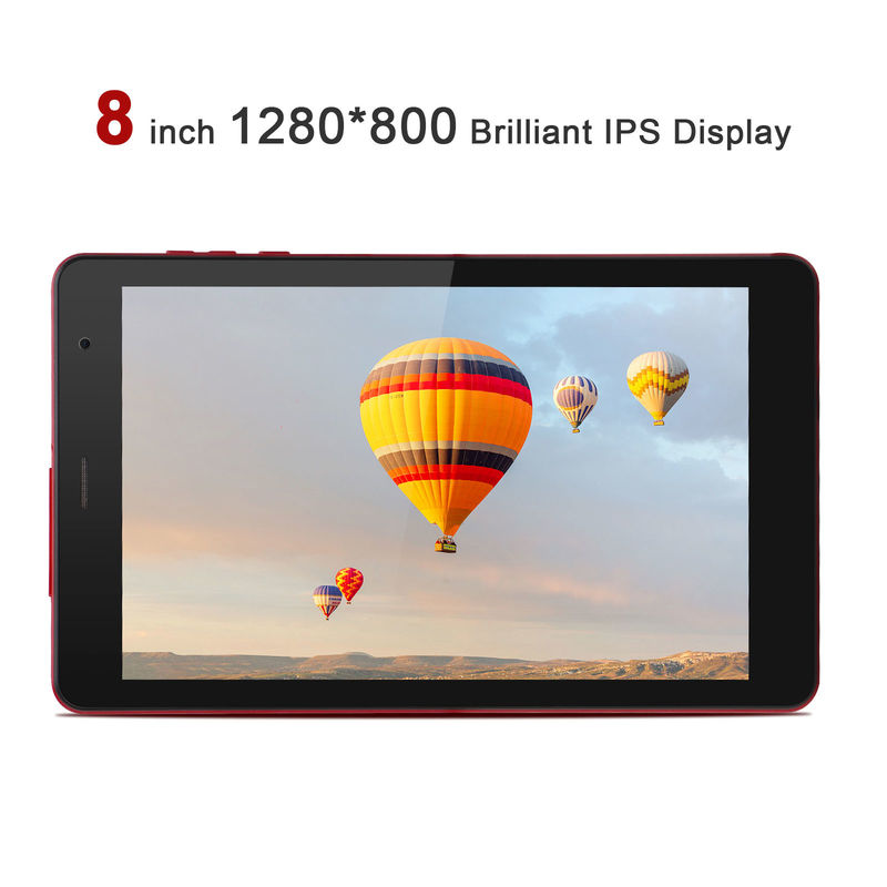 C idea 1280x800 IPS 8 cali Tablet Android HD Ekran dotykowy GPS Wi-Fi Podwójna kamera 8000mAh Akumulator CM813-Czerwony