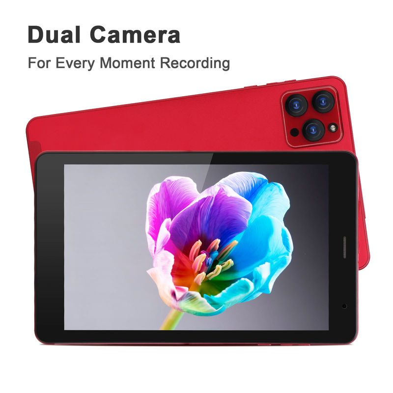 C idea Android 8 Inch Tablet PC Android 12 Tablet 512GB Tablety pamięci masowej PC Quad Core Processor CM813 czerwony