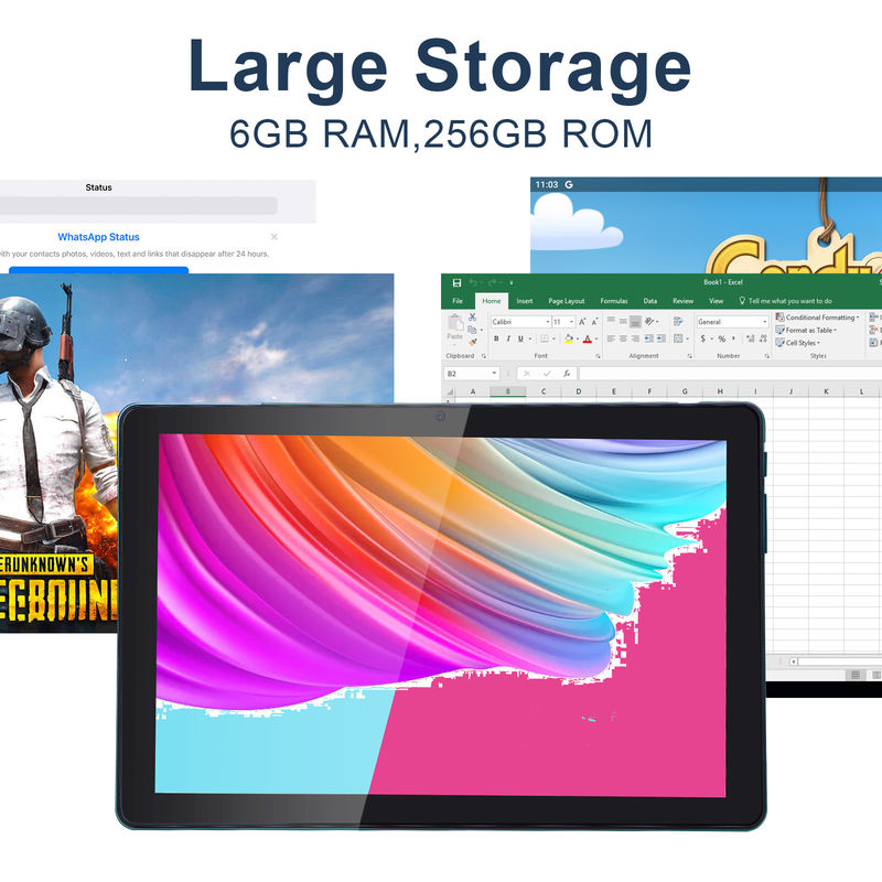 C idea 256ROM 10 Inch Tablet PC Dual 5MP+8MP Kamera Quad Core Z Klawiaturą Case CM7000 Błękitny
