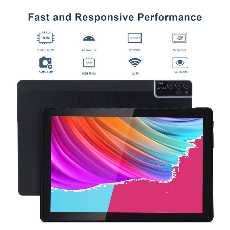 C idea 800x1280 IPS 10 Inch Tablet PC z obudową 256GB ROM Quad Core Dual 5MP+8MP Kamera HD IPS Display CM7000 Czarny