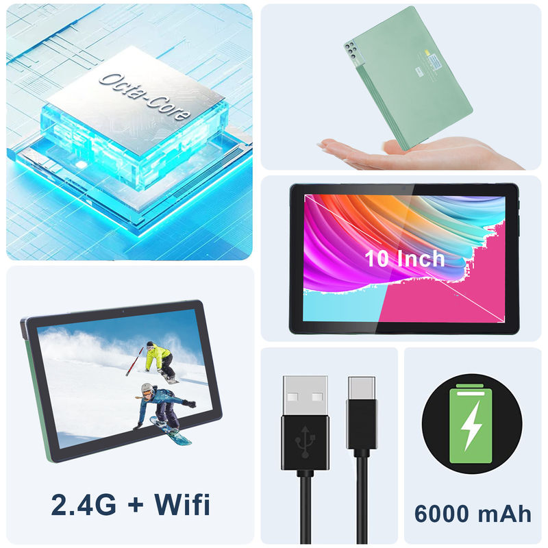C idea 6+256GB 800x1280 IPS 10 Inch Tablet PC With Case Quad Core Dual 5MP+8MP Kamera HD IPS Wyświetlacz CM7000