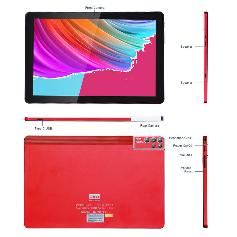 C Idea 10 Inch Tablet PC Android 12 Tablet 6GB RAM 256GB ROM 6000mAh Bateria IPS HD Ekran dotykowy CM7000PLUS