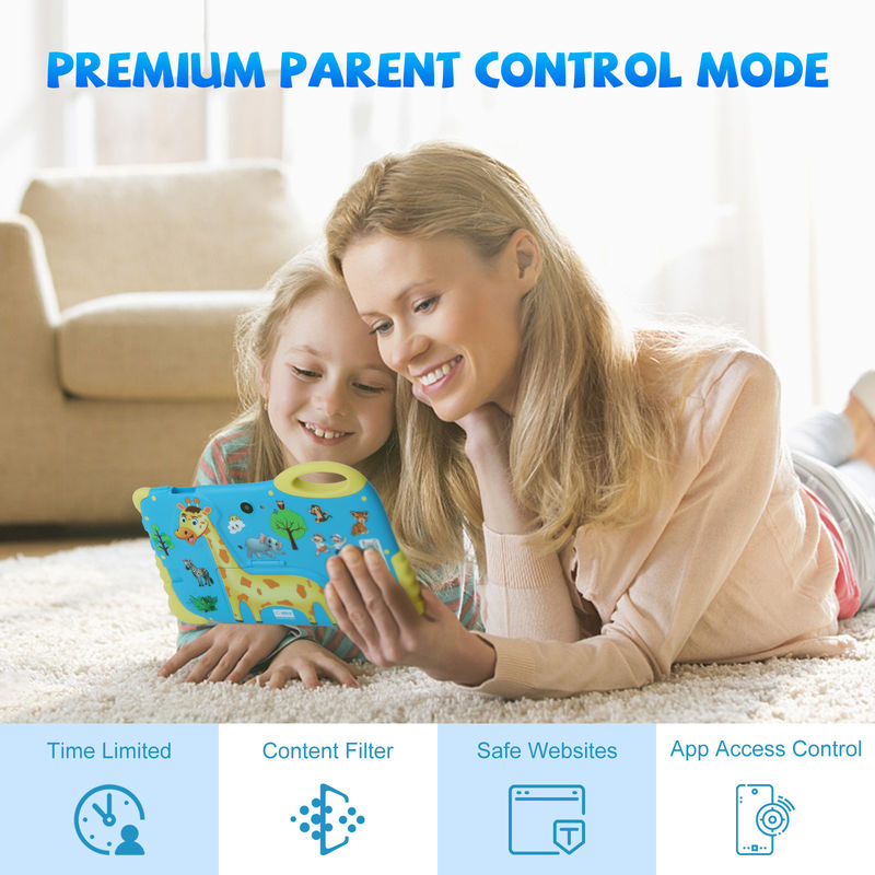 C Idea 7-calowy tablet Android dla 3-7 lat Rozszerz 512GB Tablet Kidspad z obudową CM92