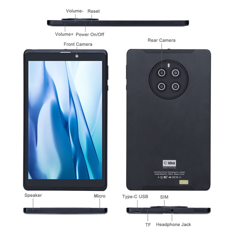 C Idea Tablet Android z wyświetlaczem 800 * 1280 IPS Długa żywotność baterii 8 cali Tablet PC CM815