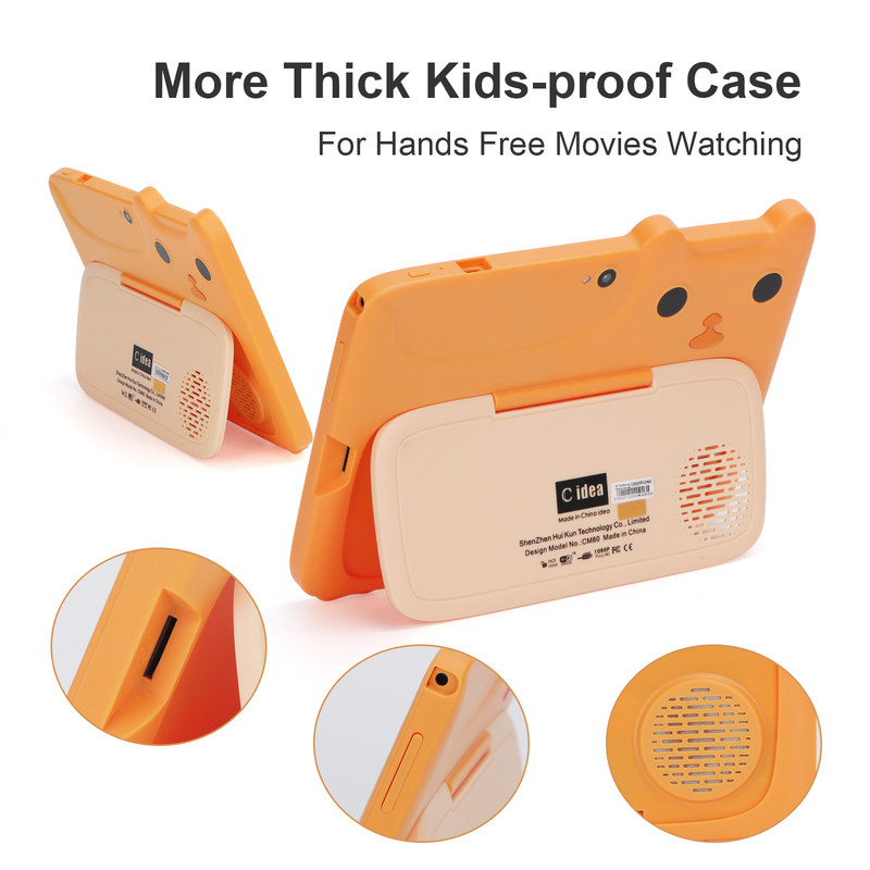 C idea 7 Inch Tablet Kidspad Z 4GB RAM + 64GB ROM HD IPS Bezpieczeństwo Ochrona oczu dla dziecka CM80 Orange