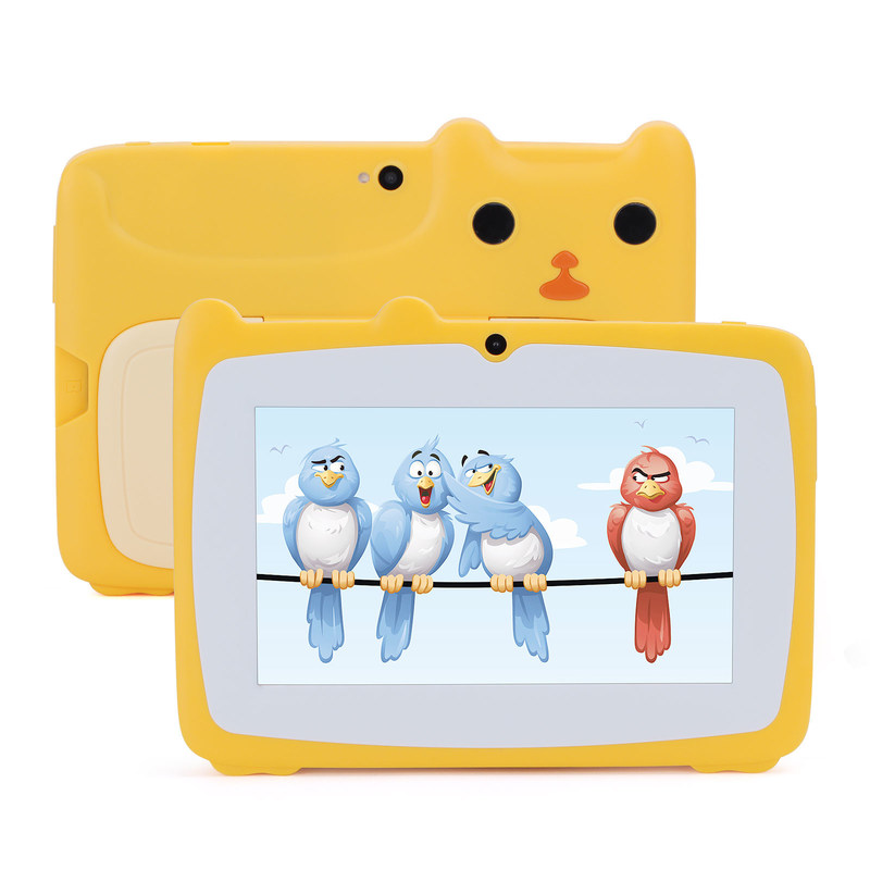 C idea 7 cali Android Kids Learning Tablet 64GB+32GB Rozszerzalna pamięć HD Dual Camera 2MP+2MP CM80 Żółty