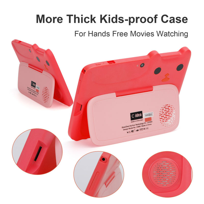 C Idea Edukacyjny 7-calowy tablet Kidspad z osłoną odporną na dzieci Duża bateria 5000mAh IWAWA Preinstalowany CM80Red