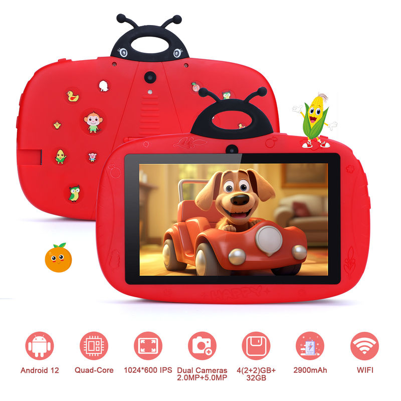 C IdeaDzieci uczące się C Idea 7 cali WIFI Tablet Android 12 32GB+32GB Rozszerzalna pamięć CM77Red