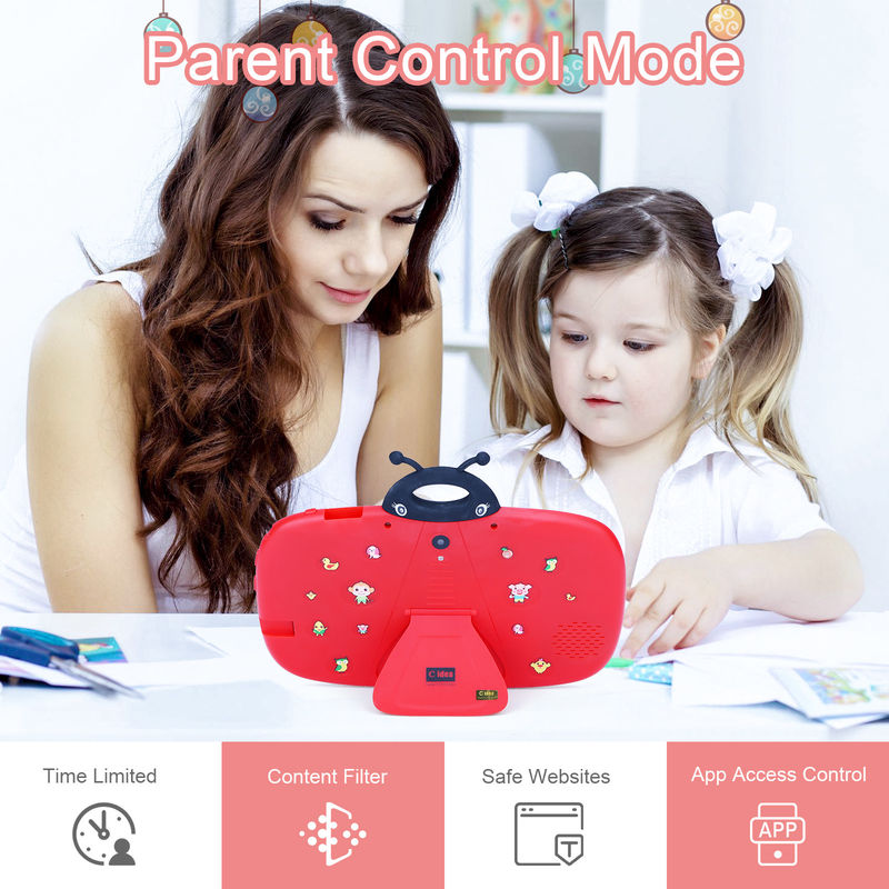 C IdeaDzieci uczące się C Idea 7 cali WIFI Tablet Android 12 32GB+32GB Rozszerzalna pamięć CM77Red