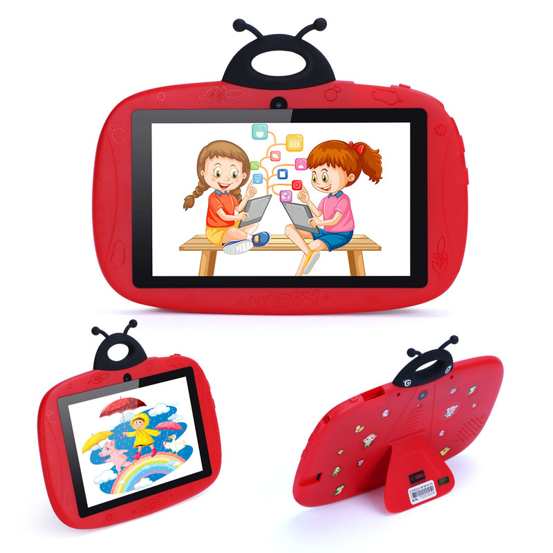 C idea Kids Android 7-calowy tablet z ekranem dotykowym 6 + 128 GB pamięci Bezpłatna obudowa WIFI Podwójny aparat CM75