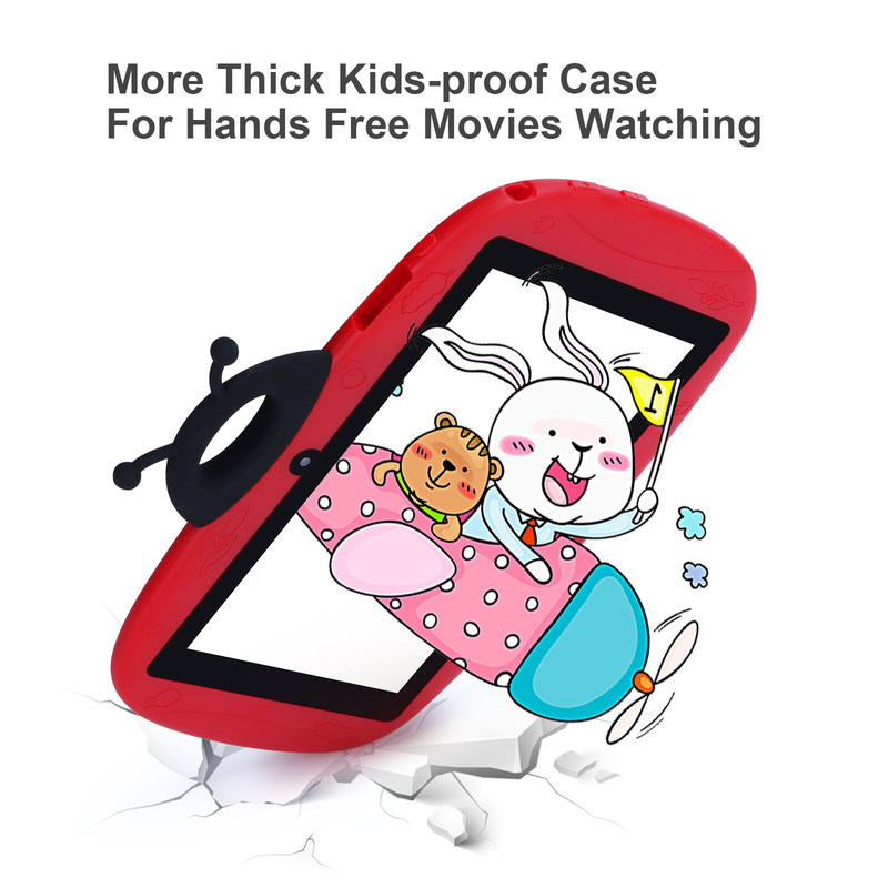 C idea Kids Android 7-calowy tablet z ekranem dotykowym 6 + 128 GB pamięci Bezpłatna obudowa WIFI Podwójny aparat CM75