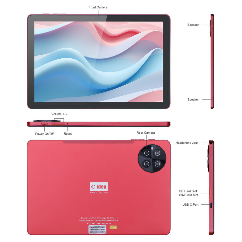 C Idea 10,1 cala Ekran IPS Smart Tablet PC dla studentów Z klawiaturą CM8800plus