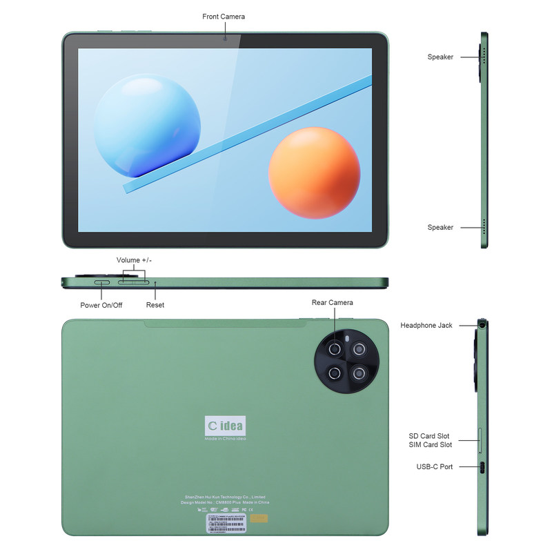 C idea 10,1 cala Tablet edukacyjny dla uczniów z myszką klawiatury 2 SIM CM8800plus